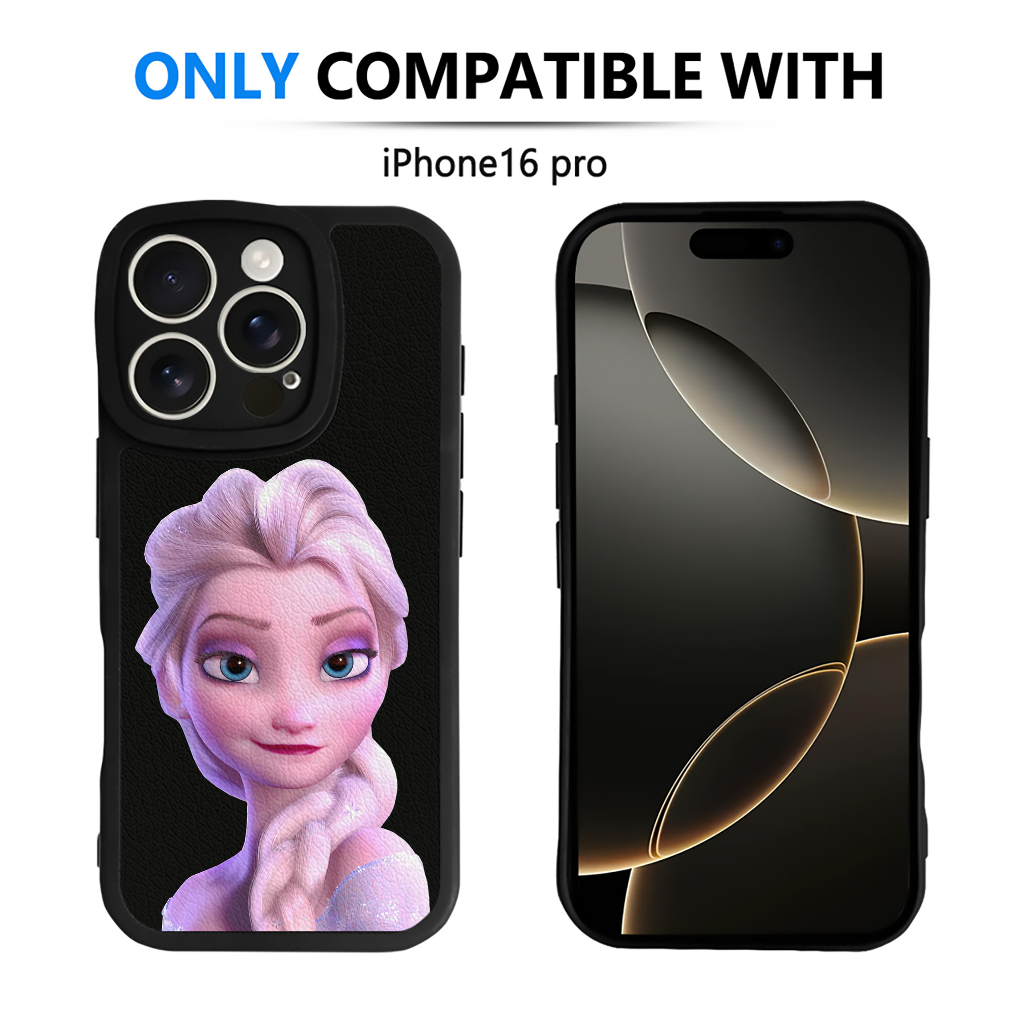（画像用） アナと雪の女王 アンナ エルサ Frozen Anna Elsa 【iPhone 16シリーズ対応】シリコンスマホケース（レザー調） 材質：シリコン